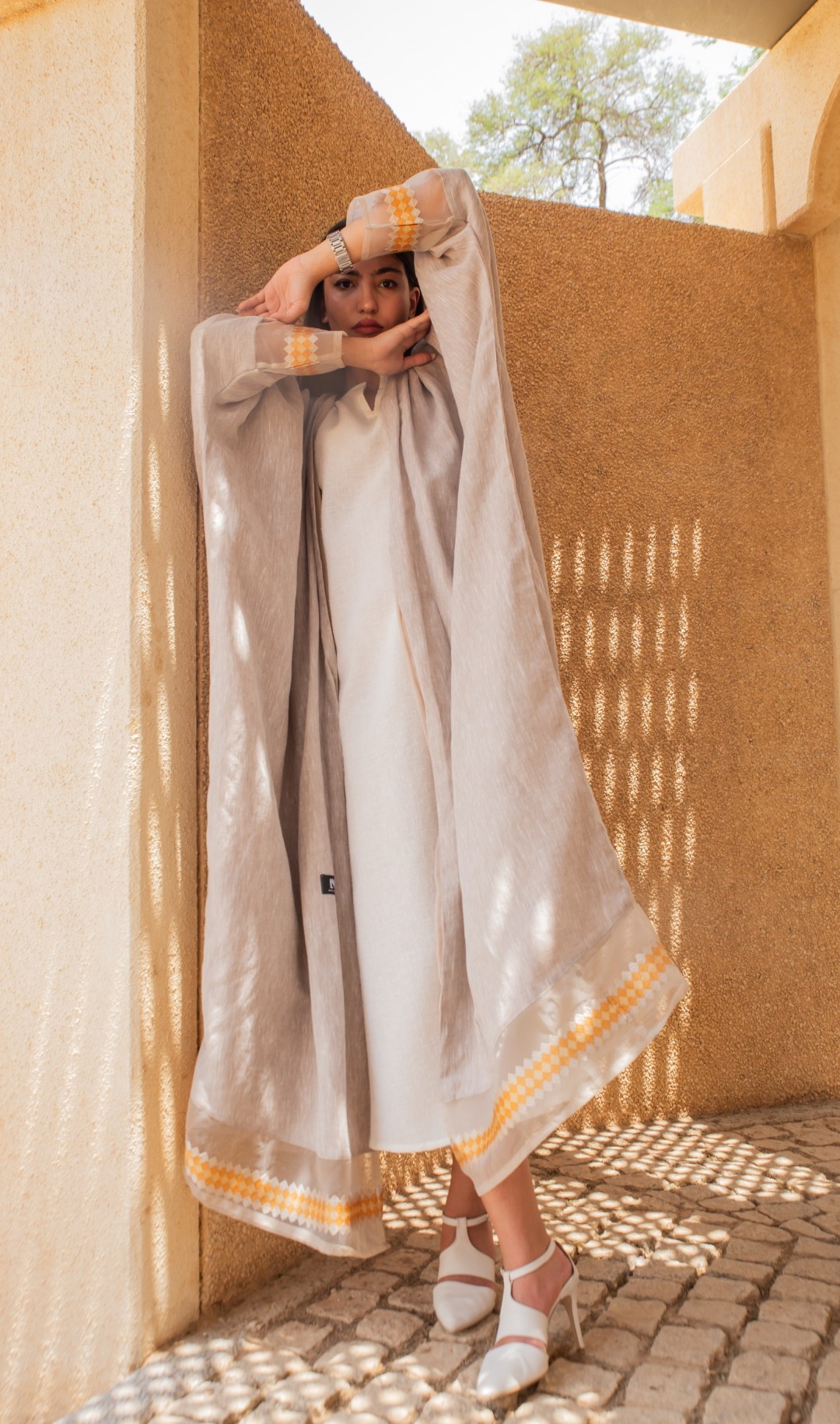 Sandstone Embellished Abaya