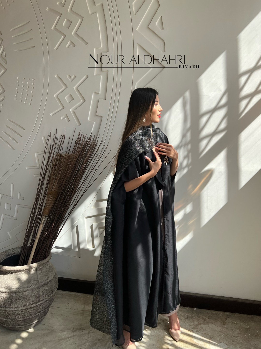 Scarf-attached Abaya