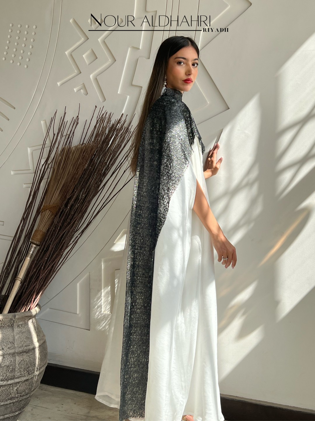 White Cape Abaya