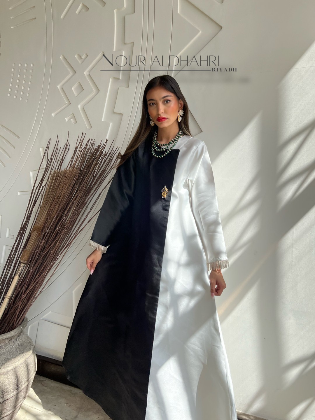 Button Abaya In Tafta