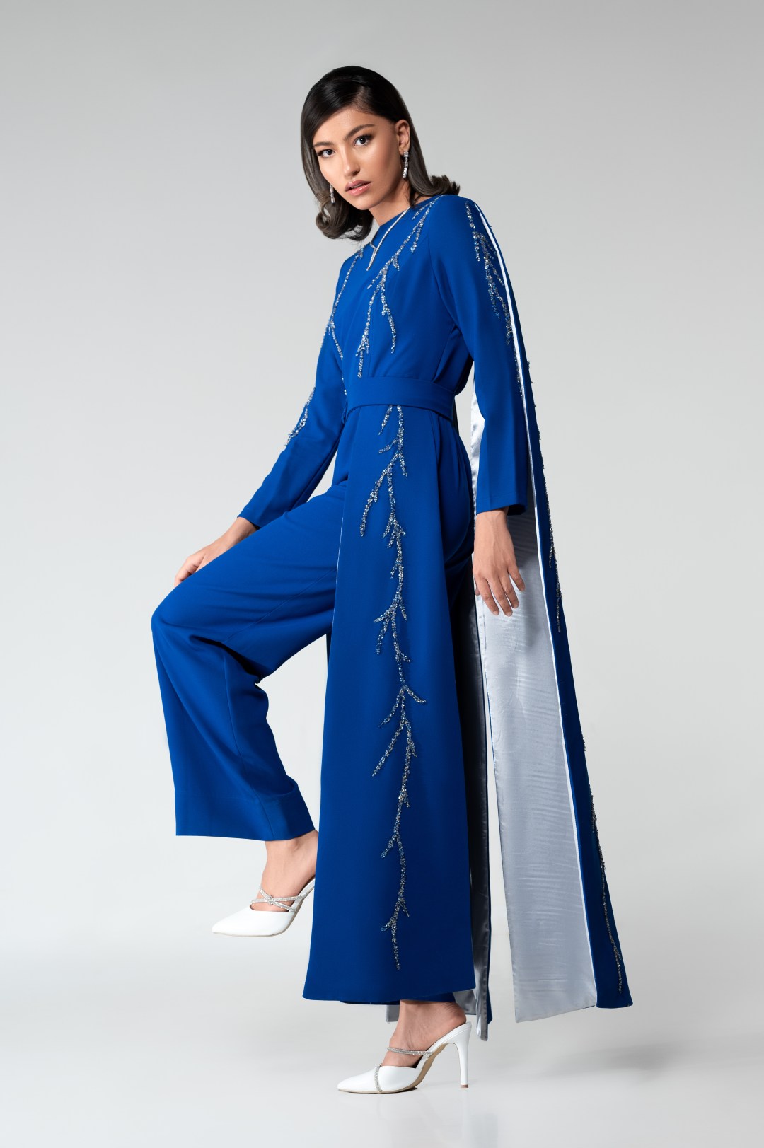 Reggia Wide-Leg Jumpsuit in Recycled Crepe