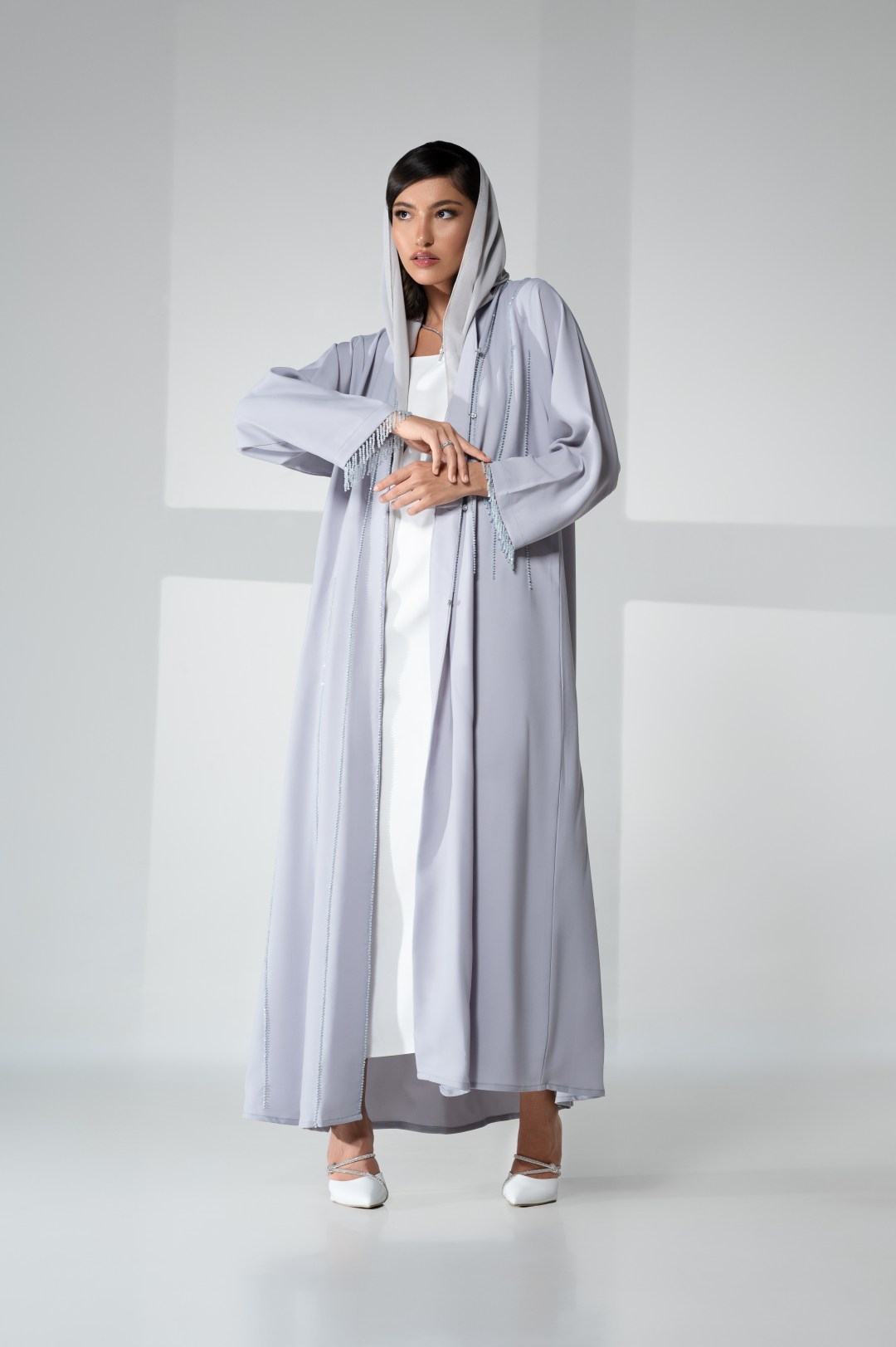 Lit-Lavender Summer Abaya