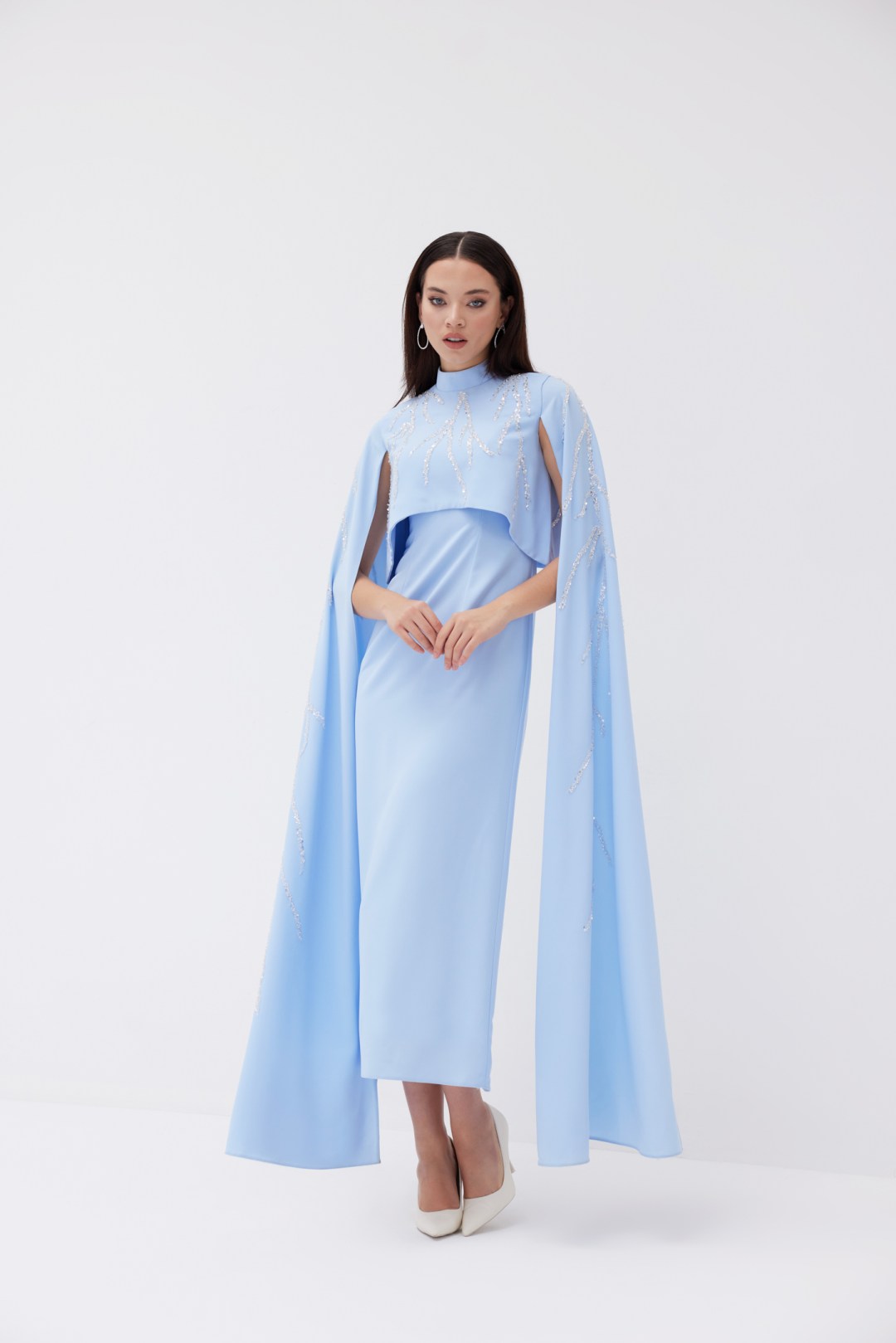 Baby Turtleneck Dress In Blue