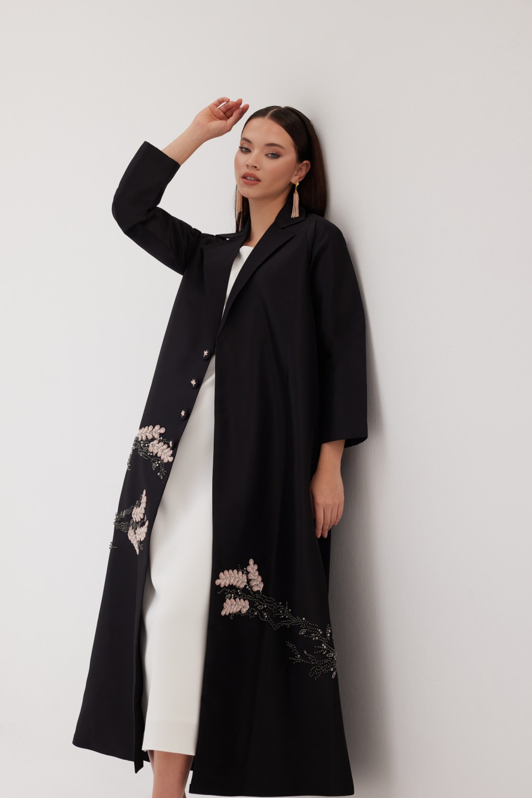 Day Dream Abaya With Flower Embrorideries